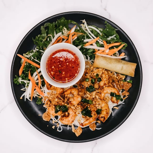 Vermicelli with Chargrilled Shrimp (Bun Tom Nuong).