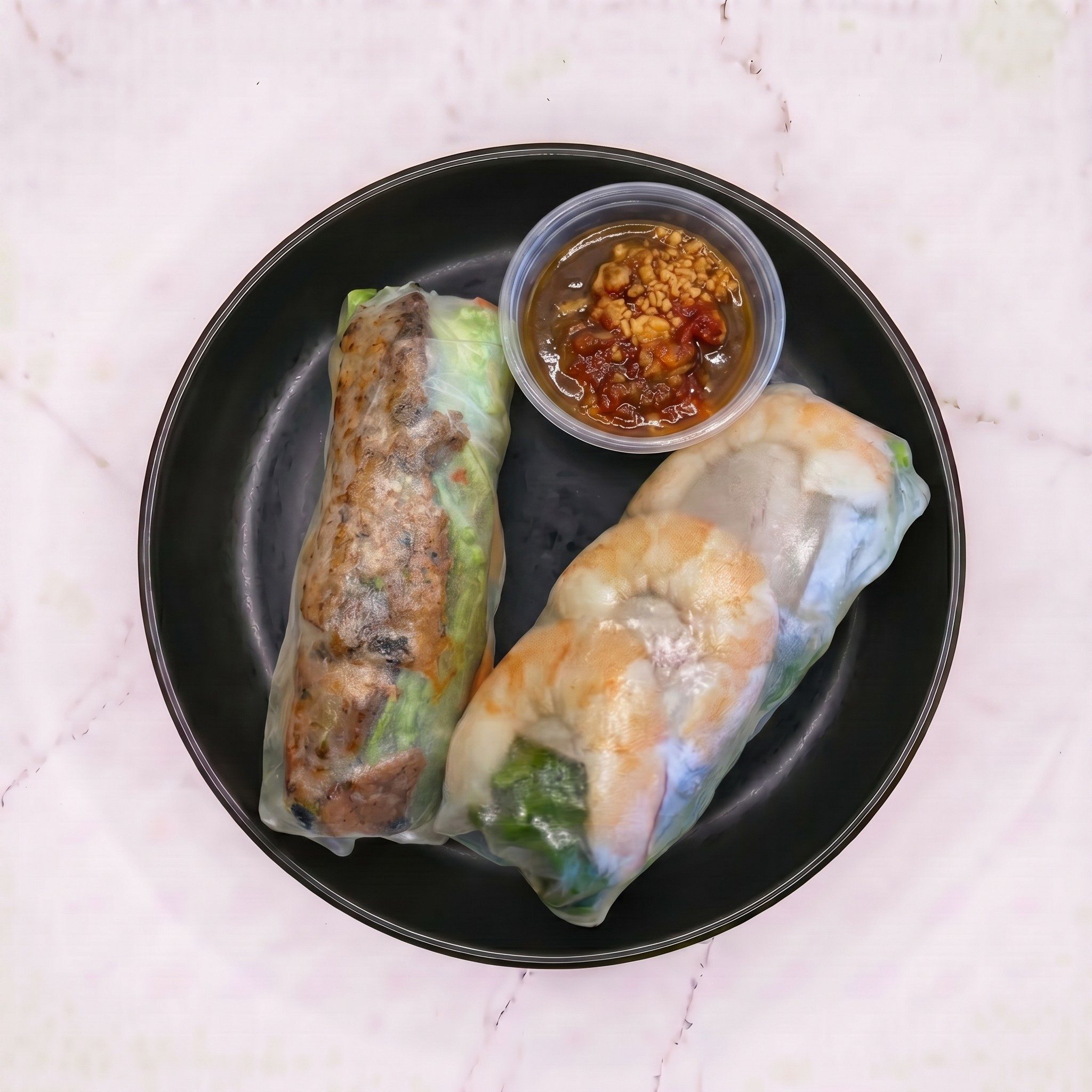 Chargrilled Pork Spring Rolls (Thit Nuong).