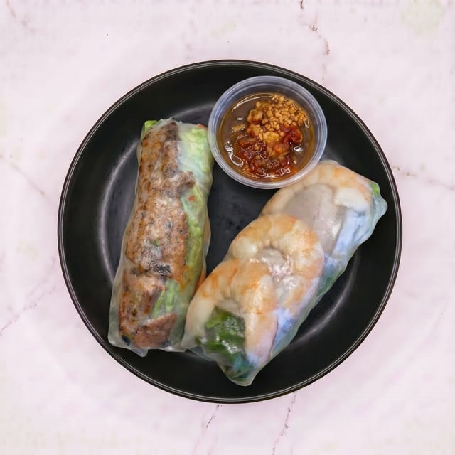Chargrilled Pork Spring Rolls (Thit Nuong).