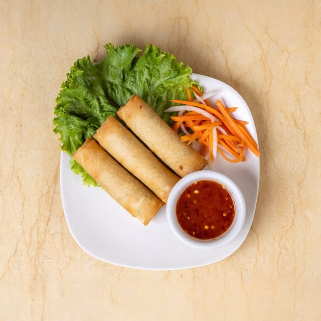 Vegetarian Egg Rolls.